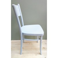 Krzesło lakierowane na niebiesko.  2 szt. XX w.